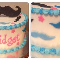 Mustache Themed Birthday Cake