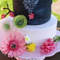 Wafer Paper Spring Wedding Cake