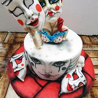 Clown woman cake