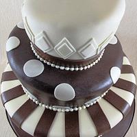 Wonky Wedding Cake - Chocolate and Ivory
