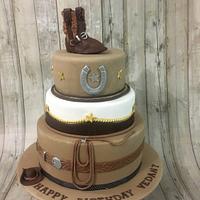 Cowboy theme cake
