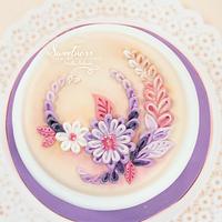 Flower Filigree Applique Cake
