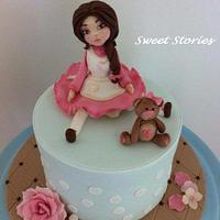 Sweet doll made out of fondant