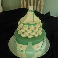 Going Green Bridal Shower Cake