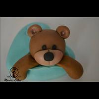 Teddy bears gift box cake