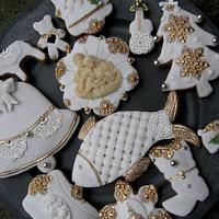 White Christmas Gingerbread cookies