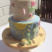 Beach Hut stacked cake