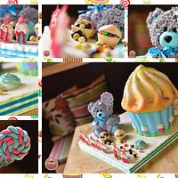 Teddy Bear Big Muffin Cake