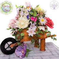Floral wheelbarrow - Gardens of the World Collaboration