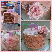 Rosette and Rose cake