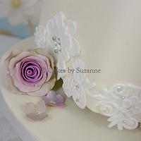 Vintage Birdcage and Lace with Roses
