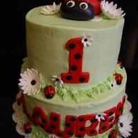 Lady Bug 1st birthday cake