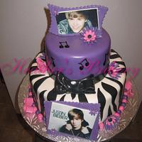 Justin Beiber themed cake