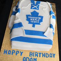Toronto Maple Leafs jersey cake