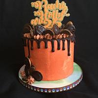 Jaffa orange drip cake 