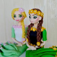 Cake frozen - Elsa and Anna