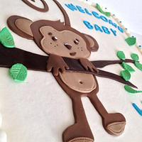 Monkey Baby shower cake