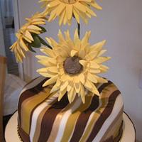 Sun Flower Wedding cake
