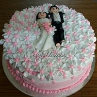 Wedding anniversary cake.