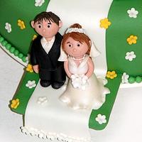 Green wedding cake..
