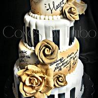 "The Poet & The Pianist" Wedding Cake!