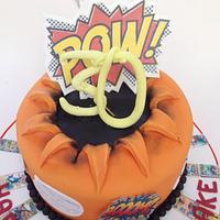 30th Comic Book Themed Cake