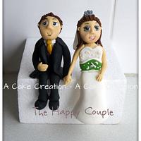 the happy couple wedding cake toppers