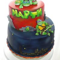 ninja turtles birthday cake