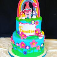 Troll Fondant Birthday Cake