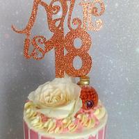 18th Rose Gold Cake