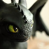 Toothless sculpted cake
