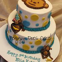 Mod Monkey Birthday Cake