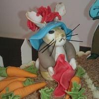 Peter rabbit cake topper