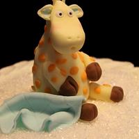 Baby Giraffe Shower Cake