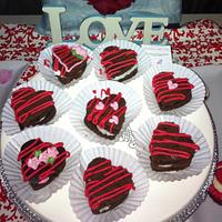 Valentines cupcakes, cakepops, petit