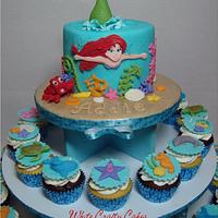 Under The Sea With Ariel - Cake & Cupcake Tower