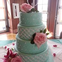 Tiffany Blue Wedding Cake