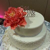 Wedding dress inspired Wedding cake