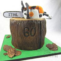 Chainsaw and tree butt