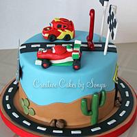 Disney Cars 1st Birthday Cake