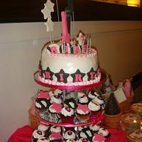 Musical themed cupcake tower