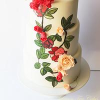 Hand painted and hand crafted roses