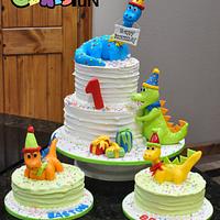 Dinosaur First Birthday Cake