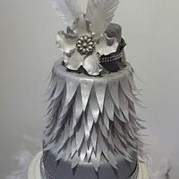 Charleston, great gastby theme, winter wedding cake :) x