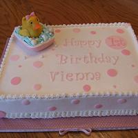 Rubber Ducky 1st Birthday cake