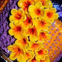 Crochet work inspired Butter-cream cake with gumpaste flowers :)