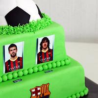 Soccer cake; FC Barcelona