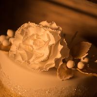 Rustic Winter Wedding Cake Display