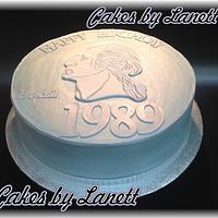 Silver Quarter Birthday Cake