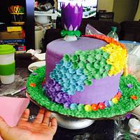 Rainbow dash cake
